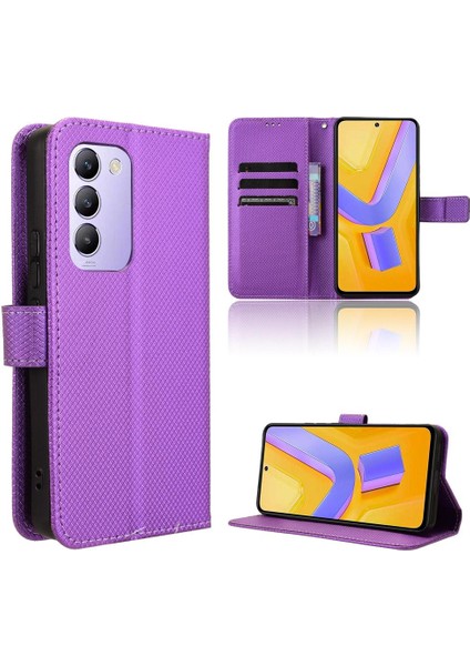 Vivo Y200E 5g Manyetik Cüzdan Kapak Kart Tutucu Kickstand Için Kılıf (Yurt Dışından)