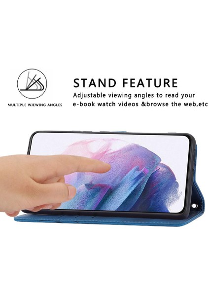 Samsung Galaxy S21 Fe 5g Için Filp Durumda Kickstand Bilek Kayışı El Cüzdan (Yurt Dışından)