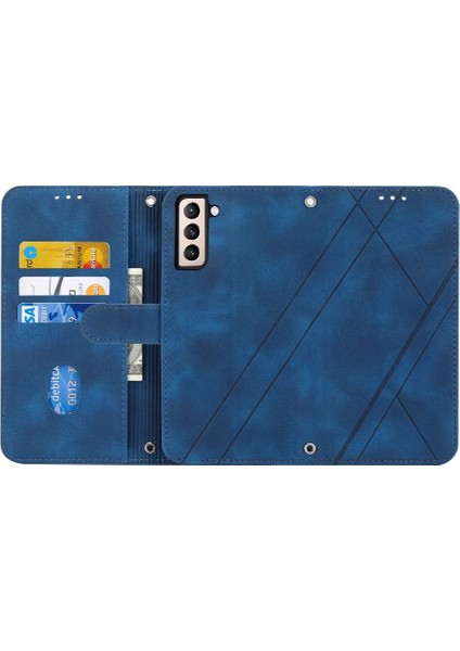 Samsung Galaxy S21 Fe 5g Için Filp Durumda Kickstand Bilek Kayışı El Cüzdan (Yurt Dışından)