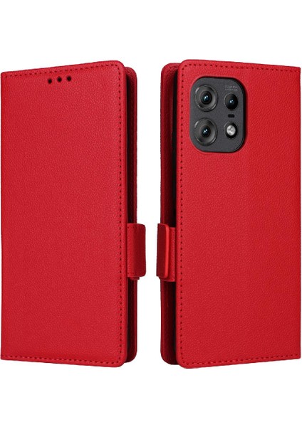 Motorola Moto Kenar 50 Pro Için Kılıf Manyetik Cüzdan Kart Yuvaları Tutucu Yan (Yurt Dışından)