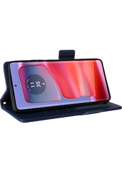 Motorola Moto Kenar 50 Pro Için Kılıf Manyetik Cüzdan Kart Yuvaları Tutucu Yan (Yurt Dışından)