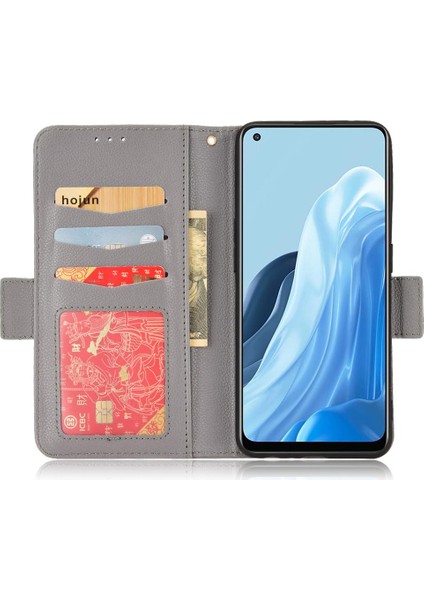Oppo Için Kılıf Oppo 7 5g Kart Yuvaları Tutucu Pu Deri Cüzdan Manyetik Yan (Yurt Dışından)
