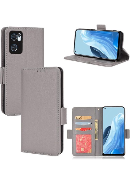 Oppo Için Kılıf Oppo 7 5g Kart Yuvaları Tutucu Pu Deri Cüzdan Manyetik Yan (Yurt Dışından)