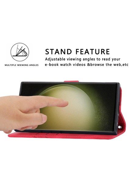 Samsung Galaxy S23 Ultra Kredi Kartı Tutucu Kickstand Bilek Için Filp Durumda (Yurt Dışından) modelleri