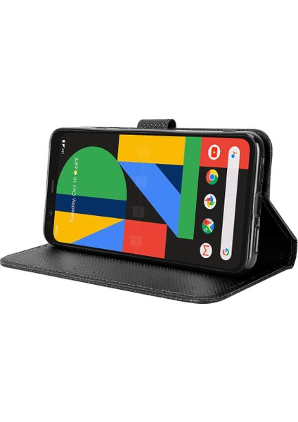 Google Piksel 4 Kapak Manyetik Cüzdan Kickstand Kart Tutucu Için Kılıf (Yurt Dışından)