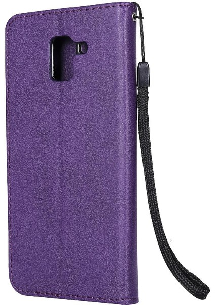 Kart Yuvası ile Samsung Galaxy J6 2018 Için Flip Case Yüksek Kalite Deri (Yurt Dışından)