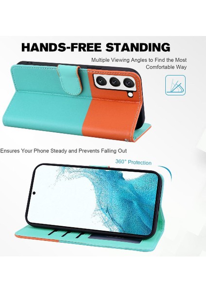 Samsung Galaxy S22 Artı Darbeye Dayanıklı Basit Iş Deri Kılıf (Yurt Dışından)