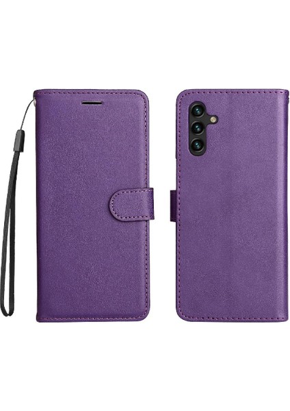 Kart Yuvası ile Samsung Galaxy A13 5g Klasik Düz Renk Için Flip Case (Yurt Dışından)