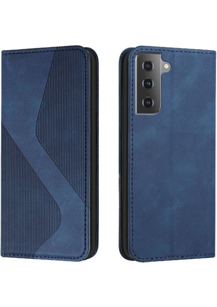 Samsung Galaxy S21 Için Kılıf Folio Kapak Manyetik Pu Deri Cüzdan Kart (Yurt Dışından)