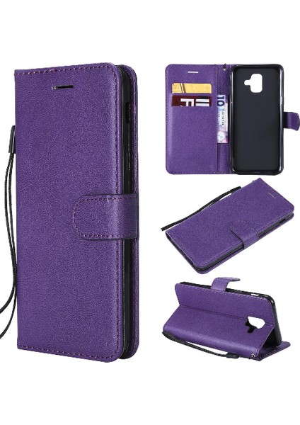 Samsung Galaxy A6 Için Flip Case 2018 Yüksek Kaliteli Deri Iş Cüzdan (Yurt Dışından)