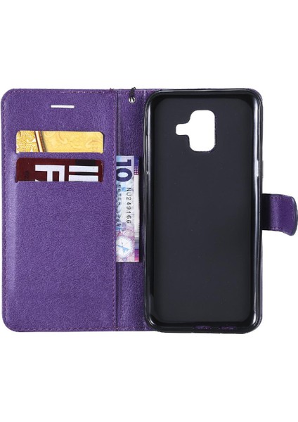 Samsung Galaxy A6 Için Flip Case 2018 Yüksek Kaliteli Deri Iş Cüzdan (Yurt Dışından)