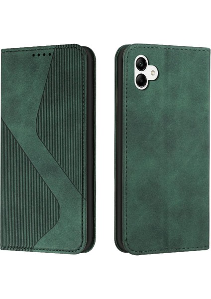 Samsung Galaxy A04E Manyetik Cüzdan Kickstand Için Kılıf Folio Flip Kart Pu (Yurt Dışından)