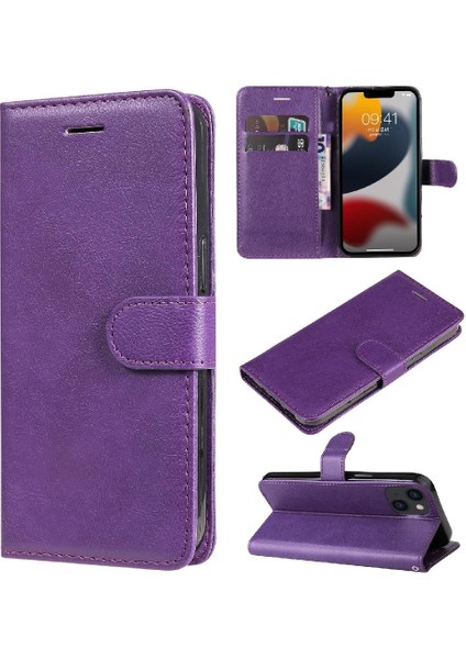 Kart Yuvası ile iphone 14 Için Flip Case Artı Yüksek Kaliteli Deri Klasik (Yurt Dışından)