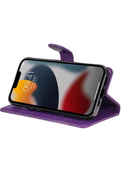 Kart Yuvası ile iphone 14 Için Flip Case Artı Yüksek Kaliteli Deri Klasik (Yurt Dışından)