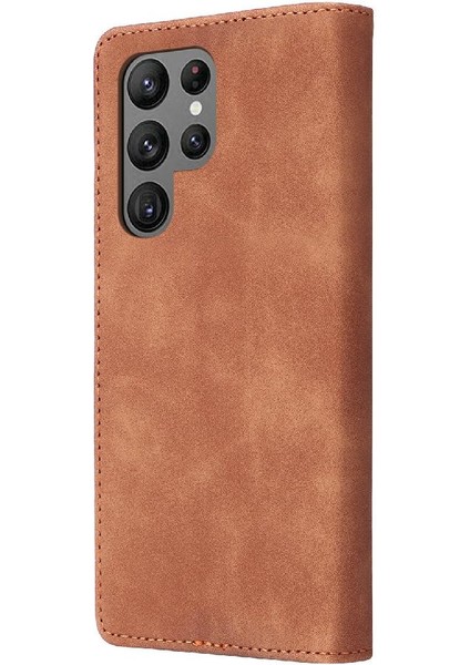Samsung Galaxy S23 Için Flip Case Ultra Kapak Kapak Basit Iş Cüzdan (Yurt Dışından) modelleri