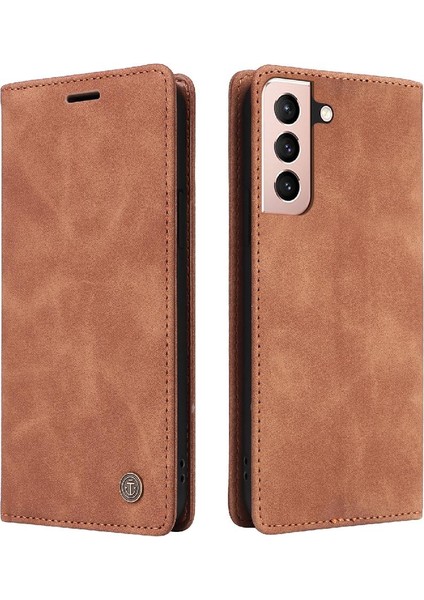 Samsung Galaxy S21 Cüzdan Için Flip Case Basit Iş Kapak Kılıfı (Yurt Dışından)