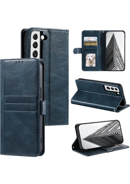 Samsung Galaxy S22 Artı Pu Deri Cüzdan Kickstand 6 Kart Için Flip Case (Yurt Dışından)
