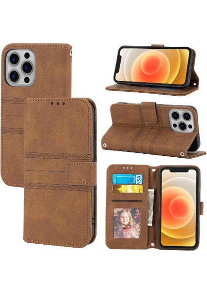 Iphone 14 Için Flip Case Pro Max Manyetik Kapatma Kickstand Pu Deri (Yurt Dışından)