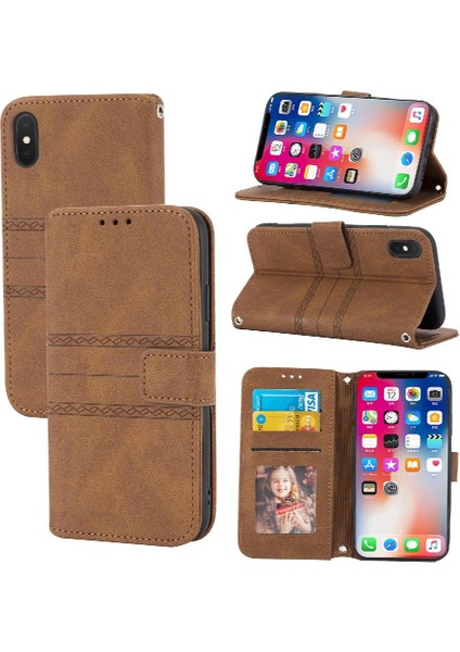 Iphone Xr Için Flip Case Manyetik Kapatma Cüzdan Kılıf Kickstand Darbeye (Yurt Dışından)