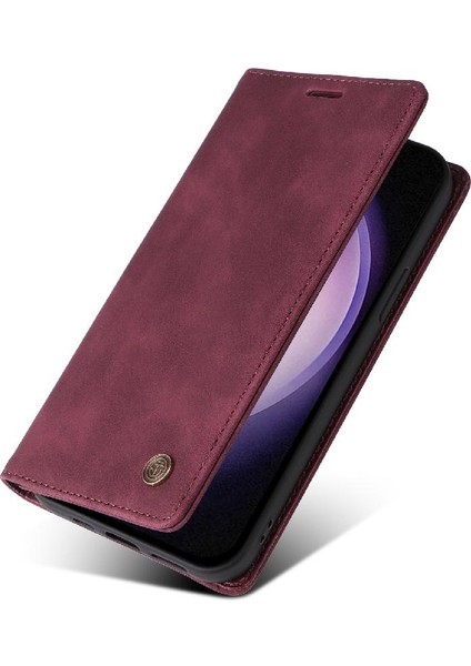 Samsung Galaxy S24 Artı Deri Kılıf Cüzdan Basit Iş Için Flip Case (Yurt Dışından)