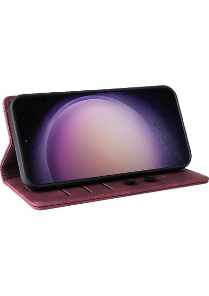 Samsung Galaxy S24 Artı Deri Kılıf Cüzdan Basit Iş Için Flip Case (Yurt Dışından)