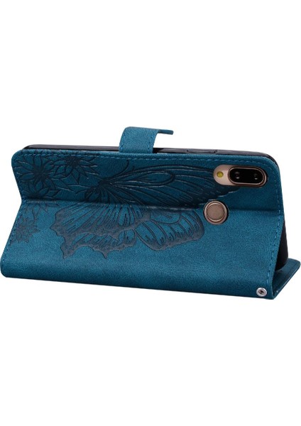 Huawei P20 Lite Için Kılıf Kart Yuvası ile Flip Telefon Kılıfı Deri Cüzdan (Yurt Dışından)