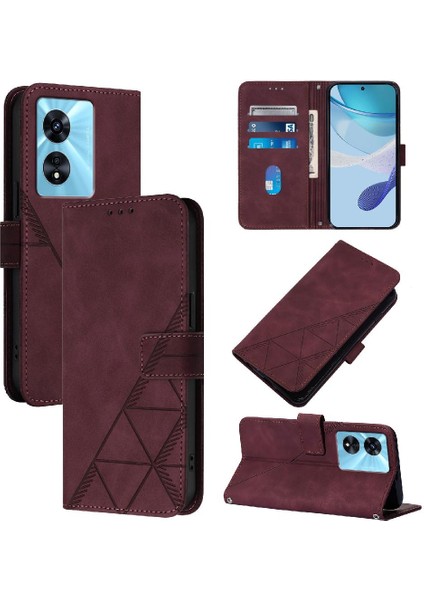 Oppo Için Kılıf A77 5G/A97 5g Kredi Kartı Tutucu Flip Folio Kitap Koruyucu (Yurt Dışından)