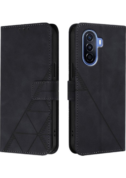 Huawei Nova Y70 Artı Flip Folio Kitap Koruyucu Pu Deri Cüzdan (Yurt Dışından)