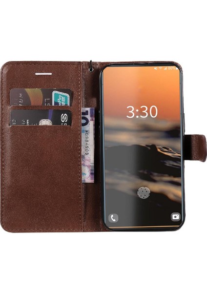Samsung Galaxy S23 Ultra Klasik Düz Renk Iş Cüzdan Için Flip Case (Yurt Dışından)
