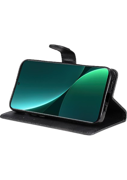 Kart Yuvası Klasik Düz Renk Iş ile Xiaomi 12 Pro Için Flip Case (Yurt Dışından)