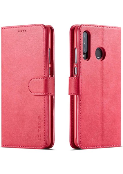 Tutucu ile Huawei P30 Lite Için Kılıf Buzağı Doku Yatay Çevir Deri (Yurt Dışından)