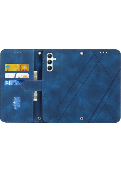 Samsung Galaxy A05S Pu Deri Kapak Için Kickstand Durumda Bilek Kayışı (Yurt Dışından)