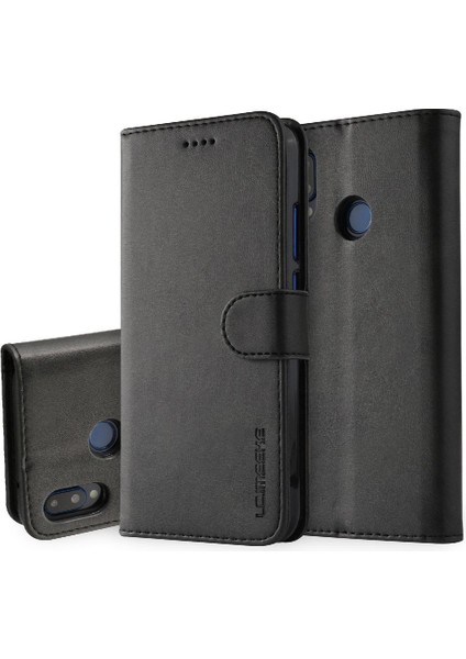 Tutucu Kart Yuvaları ile Huawei P20 Lite Için Kılıf Cüzdan Buzağı Doku Flip (Yurt Dışından)