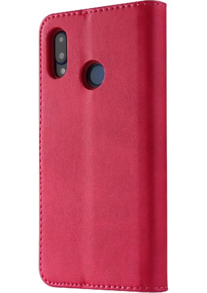 Tutucu Kart Yuvaları ile Huawei P20 Lite Için Kılıf Cüzdan Buzağı Doku Flip (Yurt Dışından)