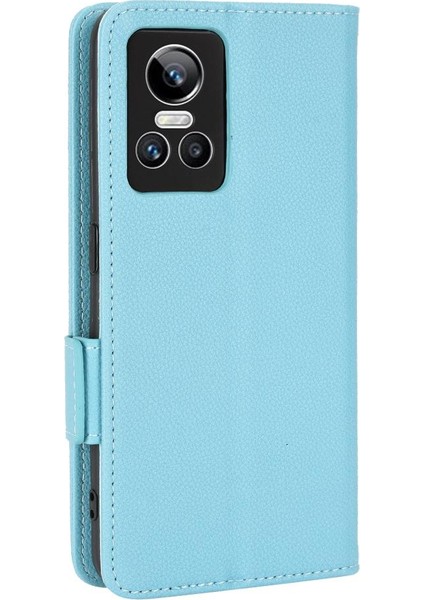 Realme Gt Neo 3 Için Kılıf Cüzdan Kart Yuvaları Tutucu Manyetik Pu Deri Yan (Yurt Dışından)