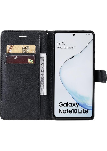 Samsung Galaxy Not 10 Lite Için Flip Case Kart Yuvası ile Yüksek Kalite Kılıf (Yurt Dışından)