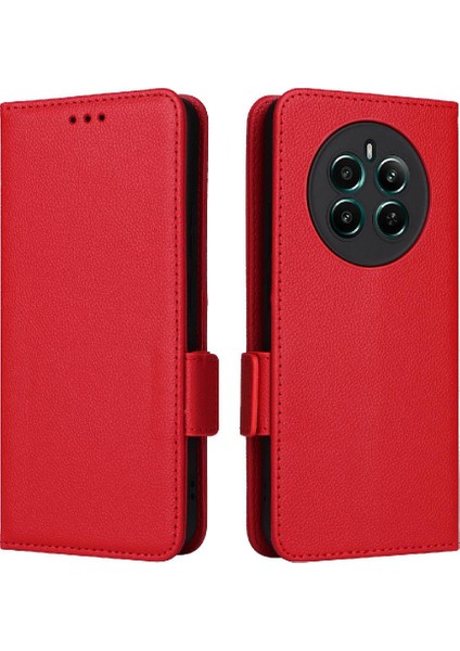 Realme 12 Artı 5g Pu Deri Manyetik Cüzdan Yan Toka Kartı (Yurt Dışından) indirimleri