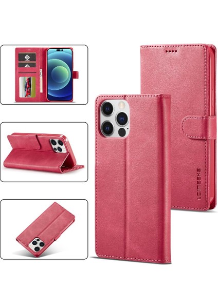 Iphone 14 Için Kılıf Pro Max Kart Yuvaları Cüzdan Tutucu ile Buzağı Doku (Yurt Dışından)