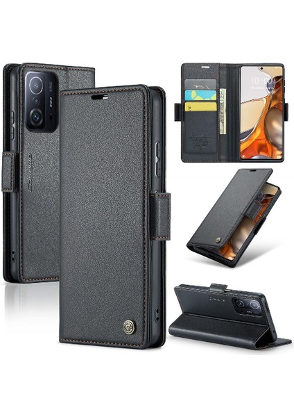 Xiaomi 11T/11T Pro Kickstand Cüzdan Durumda Kart Yuvası Durumda (Yurt Dışından)