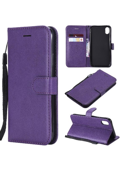 Iphone Xr Iş Cüzdan Telefon Kılıfı Için Flip Case Yüksek Kalite Deri (Yurt Dışından)