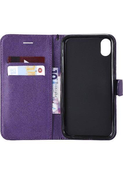 Iphone Xr Iş Cüzdan Telefon Kılıfı Için Flip Case Yüksek Kalite Deri (Yurt Dışından)