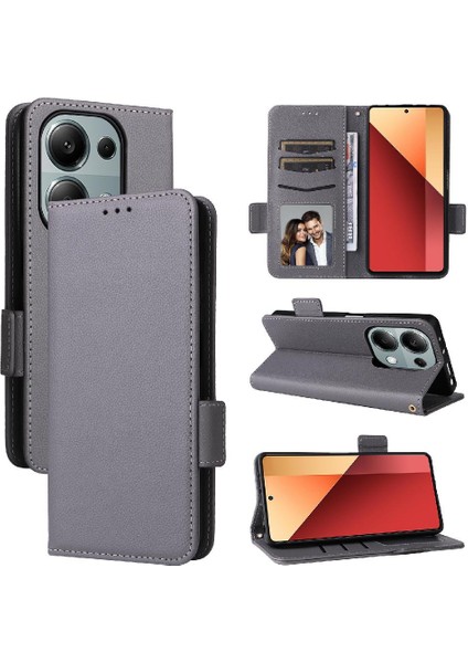 Xiaomi Redmi Için Not 13 Pro 4g Yan Toka Cüzdan Pu Deri Kart (Yurt Dışından)