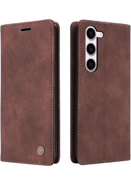 Samsung Galaxy S23 Için Flip Case Darbeye Deri Kılıf Kapak Çevirin (Yurt Dışından)