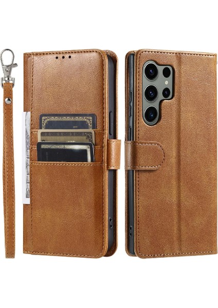 Samsung Galaxy S24 Için Flip Case Ultra Kickstand 6 Kart Yuvaları Cüzdan Pu (Yurt Dışından)
