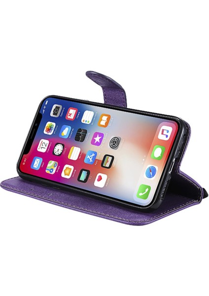 Kart Yuvası Klasik Düz Renk Iş Çantası ile iphone X/xs Için Flip Case (Yurt Dışından)