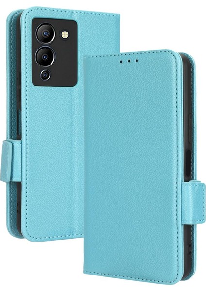 Infinix Not 12 G96 Kart Yuvaları Için Kılıf Tutucu Cüzdan Manyetik Pu Deri (Yurt Dışından)