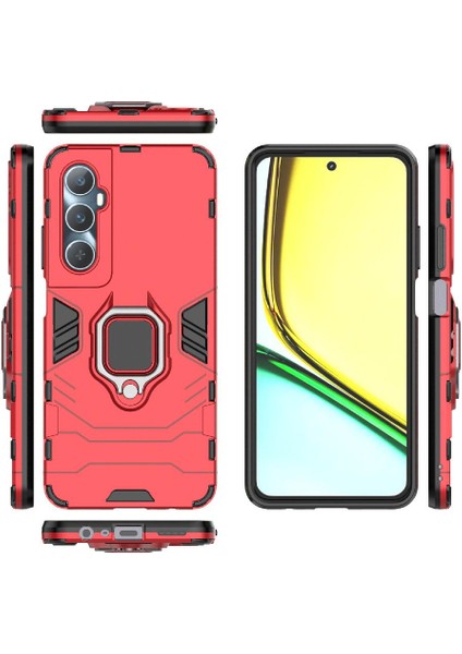 Realme C65 4g Darbeye Kapak Için Kılıf Kickstand Askeri Damla Koruma (Yurt Dışından)