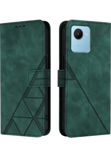 Realme C30 4G/C30S Flip Folio Kitap Koruyucu Pu Deri Kredi (Yurt Dışından)