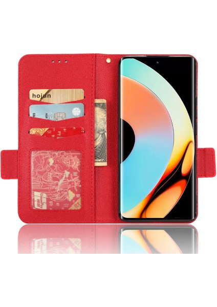Realme 10 Pro Artı Kart Yuvaları Için Kılıf Tutucu Cüzdan Manyetik Yan Toka (Yurt Dışından)