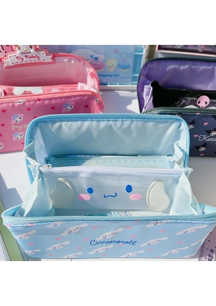 Sanrio Büyük Kapasiteli Kalem Kutusu Kawaii Cinnamoroll Melody Kulomi Kozmetik Çantaları Okul Kalemleri Çanta Kalem Kutusu Malzemeleri Kırtasiye (Yurt Dışından) fırsatları